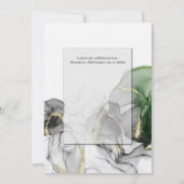 Invitation Mariage | Or Onyx Emerald Encre verte (Dos)
