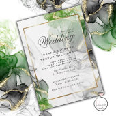 Invitation Mariage | Or Onyx Emerald Encre verte