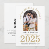 Invitation Mariage Or Photo d'arche Moderne  (Devant / Derrière)