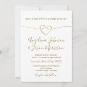 Invitation Mariage Or Romantique (Devant)