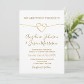 Invitation Mariage Or Romantique (Debout devant)