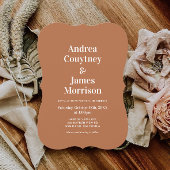 Invitation Mariage orange brûlé automne