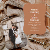 Invitation Mariage orange brûlé automne