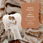 Invitation Mariage orange brûlé automne