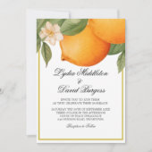 Invitation Mariage Orange Citrus Élégant été (Devant)