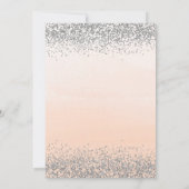 Invitation Mariage orangé d'argent et de pêche (Dos)