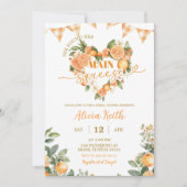 Invitation Mariage Orange Gingham Main Squeeze (Devant)