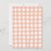 Invitation Mariage Orange Gingham Main Squeeze (Dos)