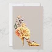 Invitation Mariage Orange Gold Floral Arch (Dos)