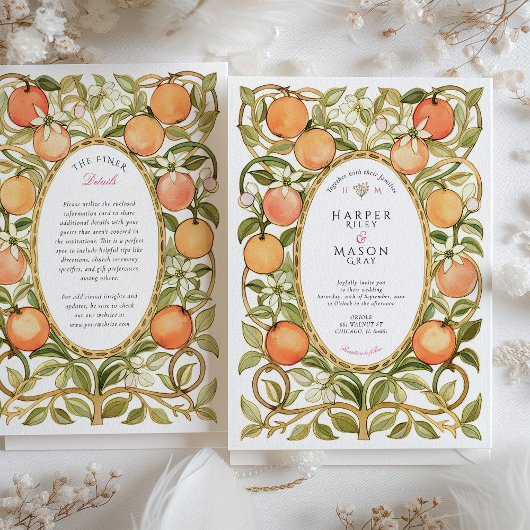 Invitation Mariage Orange Grove & Blossoms