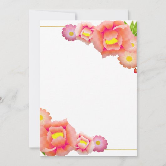 Invitation Mariage Orange & Pêche (Dos)