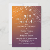 Invitation Mariage orange Plum Ombre & Lumineuses, b (Devant)