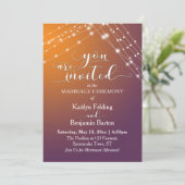 Invitation Mariage orange Plum Ombre & Lumineuses, b (Debout devant)