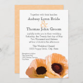 Invitation Mariage Orange Poppies (Devant / Derrière)