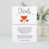 Invitation Mariage Orange Poppy & Hearts (Debout devant)