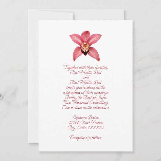 Invitation Mariage orchidée (Devant)