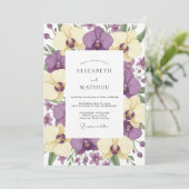 Invitation Mariage Orchidée Beurre Améthyste (Debout devant)