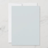 Invitation Mariage Orchidée Gracieuse Bleu Clair (Dos)