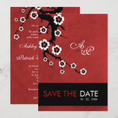 Invitation Mariage Oriental Sakura (Devant / Derrière)