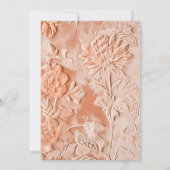 Invitation Mariage Orné de Fleurs de Pêche (Dos)