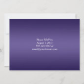 Invitation Mariage orné de violet et de vert avec tourbillon  (Dos)