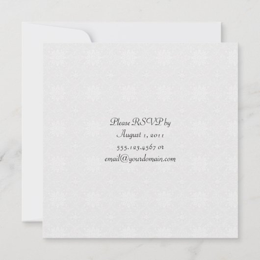 Invitation Mariage Orné Violet Clair Et Argent (Dos)