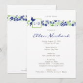 Invitation Mariage ou à la douche nuptiale (Devant / Derrière)