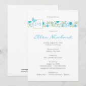 Invitation Mariage ou à la douche nuptiale (Devant / Derrière)