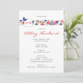 Invitation Mariage ou à la douche nuptiale| Red & (Debout devant)