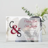 Invitation Mariage ou anniversaire de la journée moderne - Ma (Debout devant)