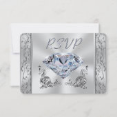 Invitation Mariage ou anniversaire, RSVP avec choix de menu, (Devant)