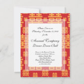 Invitation Mariage ou fiançailles chinois Double Bonheur (Dos)