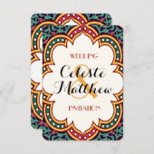 Invitation Mariage ou parti marocain arabe perse (Devant / Derrière)