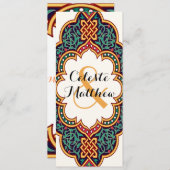 Invitation Mariage ou parti marocain arabe perse (Devant / Derrière)