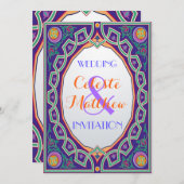 Invitation Mariage ou partie marocain Arabe turc persan (Devant / Derrière)