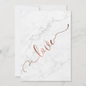 Invitation Mariage "Oups !" Reporté en cuivre de marbre Mettr (Dos)