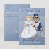 Invitation Mariage Ours en Peluche Save The Date (Devant / Derrière)