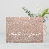 Invitation - mariage ouvrier de Glit d'or rose (Debout devant)