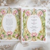 Invitation Mariage Paeonie Rose