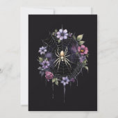 Invitation Mariage païen à la main avec araignée florale viol (Dos)