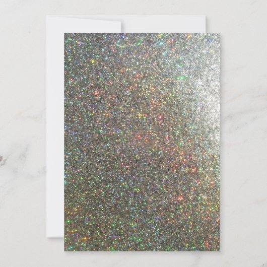 Invitation Mariage Pailleté Argent (Dos)