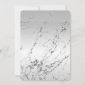 Invitation Mariage Pailleté Faux Argent Gris (Dos)