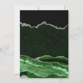 Invitation Mariage Pailleté Vert et Argent Agate (Dos)