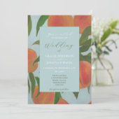 Invitation Mariage Pale Blue & Peaches  (Debout devant)