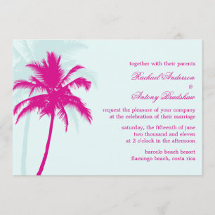 Invitation Mariage Palm Trees