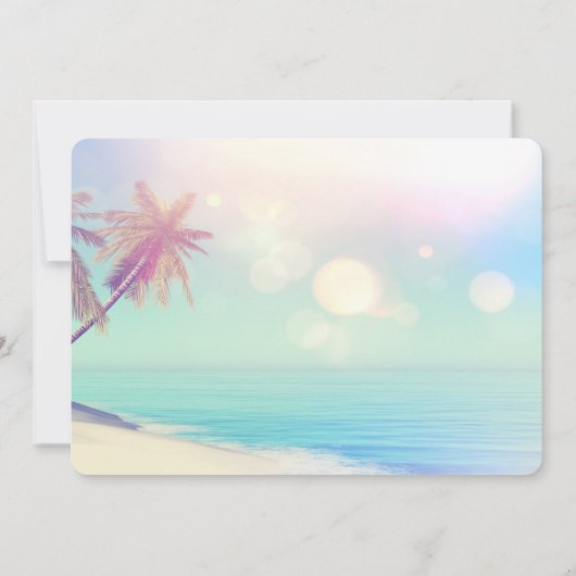 Invitation Mariage Palms Beach Seashells (Dos)