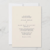 Invitation Mariage Pampas Navy et Beige Coloré (Devant)