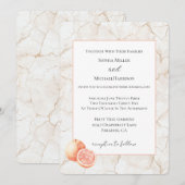 Invitation Mariage Pamplemousse Brise d'Été (Devant / Derrière)
