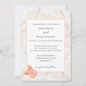 Invitation Mariage Pamplemousse Brise d'Été (Devant)