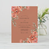 Invitation Mariage Paon de Rust (Debout devant)